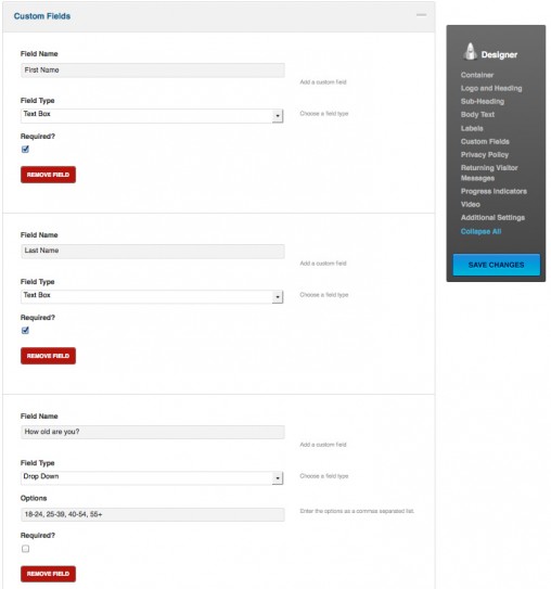 Custom Field Options Custom Field Options